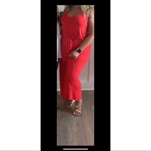 RED comfy maxi dress